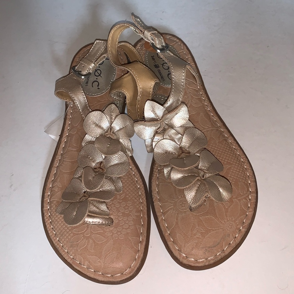 BOC by Born Concepts Leather Floral Sandals 7